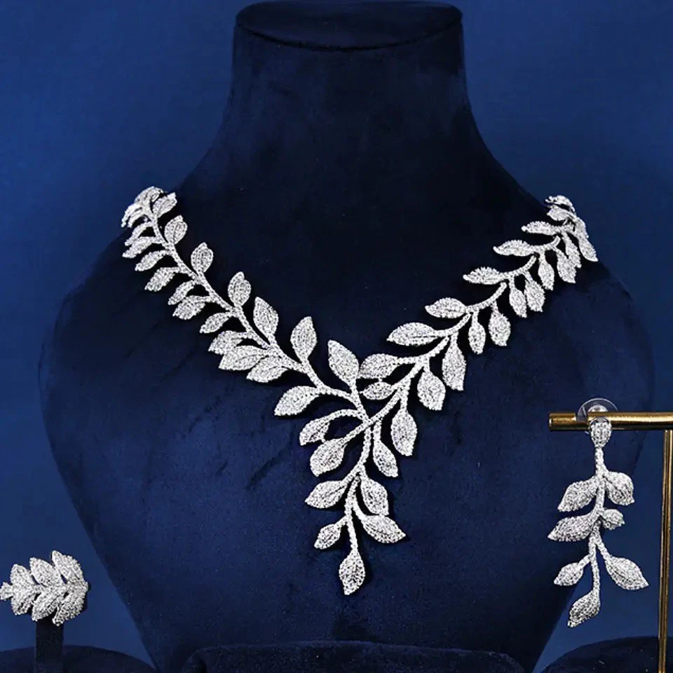 طقم زركون عرائسي كلاسيكي فخم 👑💎