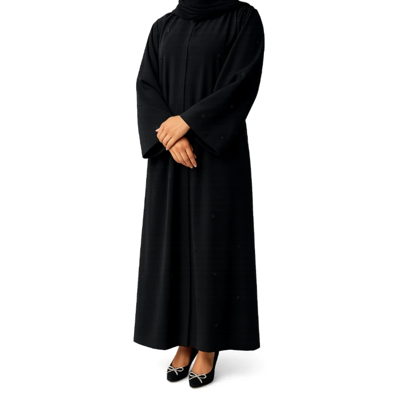 العباية الملكية بتطريز الخرز الأسود