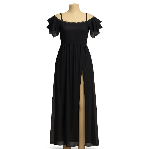 لانجري عرائسي طويل بكسرات وفتحتين جانبيتين — قطعتين تل استرتش مع جبير