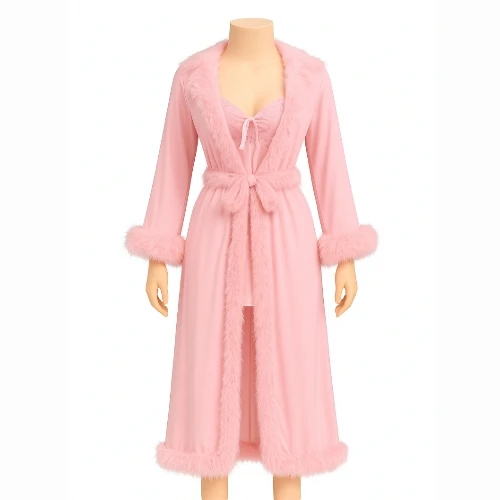 لانجري ليالي العمر ثلاث قطع ستن تركي فاخر شبك دنتل