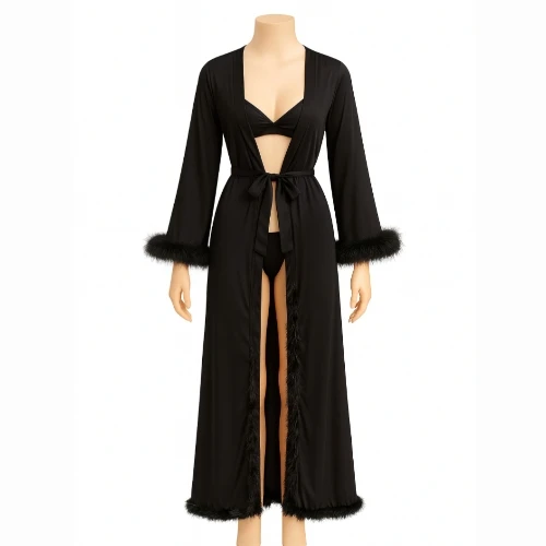 لانجري ستن فرو فاخر للعرائس – أربع قطع