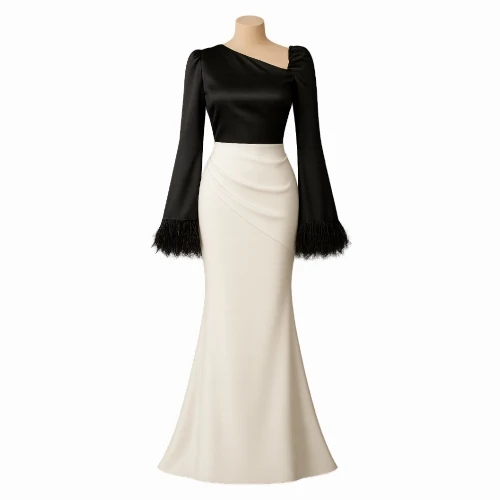 فستان سيغنتشر بلاك آند آيفوري