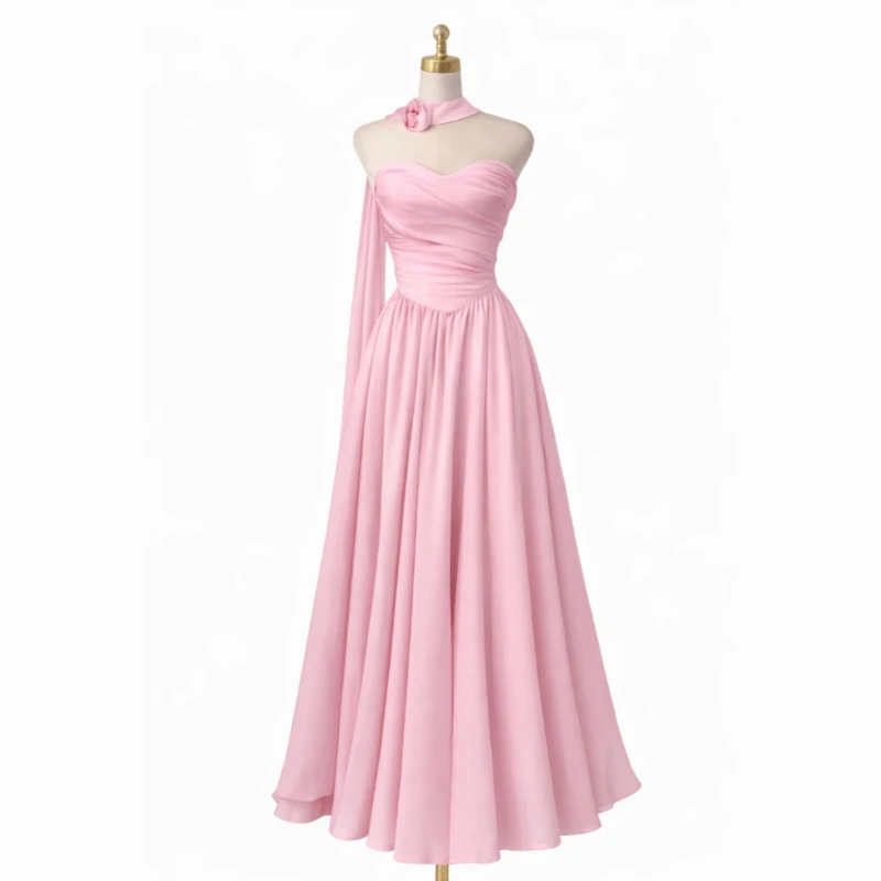 فستان أنجليكا شيفون درجة أولى – خصر أنثوي مشدود