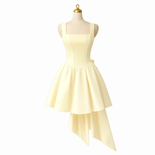 فستان أنثوي قصير بتصميم انسيابي فاخر