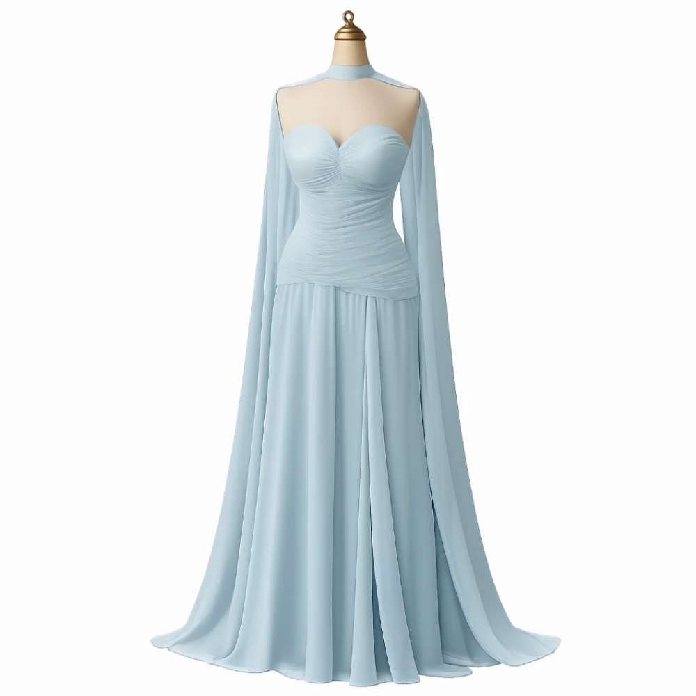 فستان شيفون أنيق بقصة أنثوية ناعمة