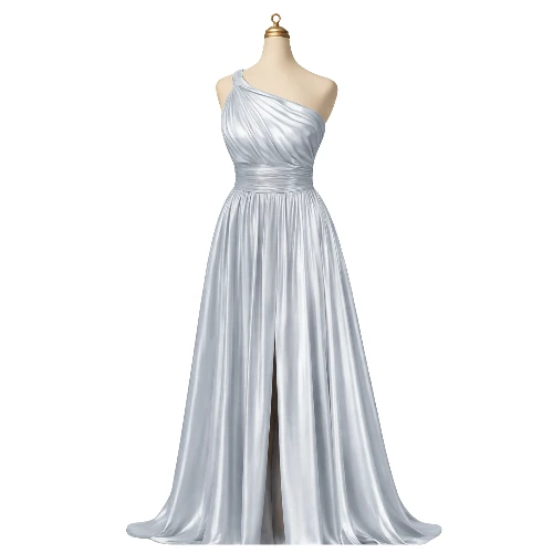 فستان سندس فاخر بقصة أنثوية ناعمة