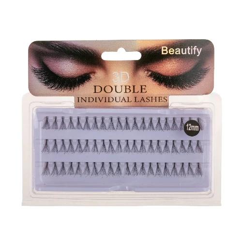 رموش فردية بيوتفاي ثلاثية الأبعاد مزدوجة