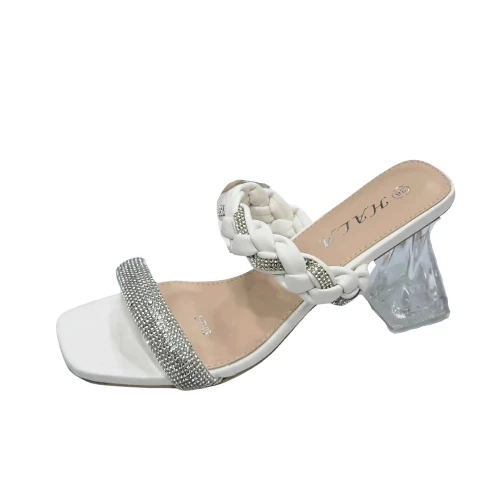 صندل نسائي كعب زجاجي